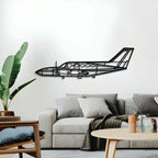 421 Metal Aircraft Wall Art - Ncp0505, side view - House Of Avana