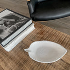 422 - Wood Leaf Shaped Tray Decorative Serving Platter Plate Dish Key Bowl Entryway Porto Boutique