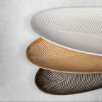 423 - Leaf Design Wood Tray - Elegant Jewelry Plate Tray with Intricate Leaf Design - Decorative Centerpiece for Home, Kitchen, and Events Porto Boutique