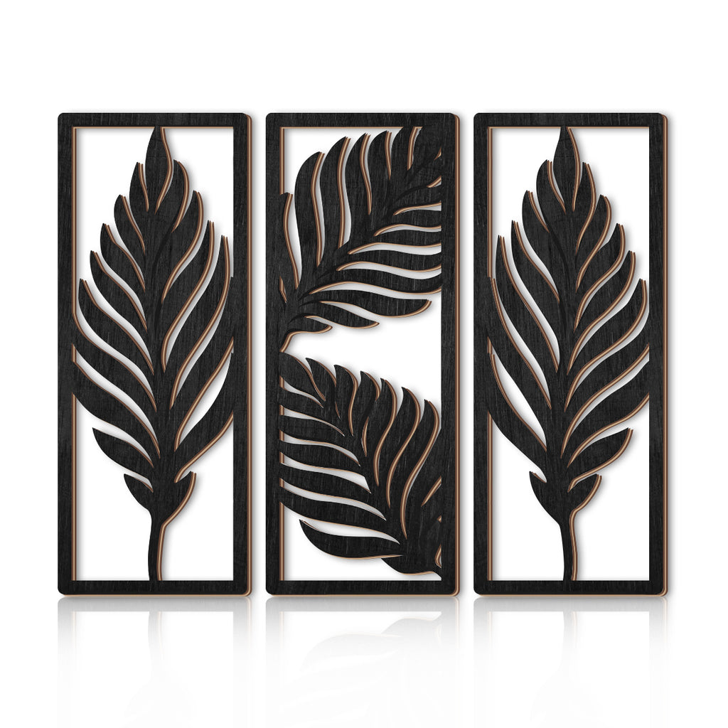 Wall Decor - Tropical Wooden Black