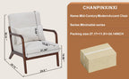 Mid-Century Modern Accent Chair, Arm Chair Living Room Chairs with Pillow Upholstered Reading Chair with Solid Wood Frame & Living Room Bedroom Balcony (beige) Streamdale Furniture