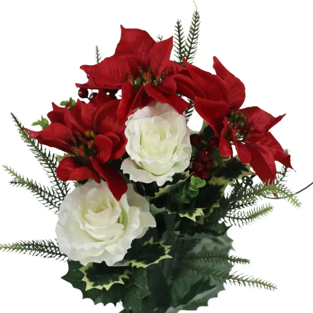 44583 Poinsettia/rose Bush X 12, front view - House Of Avana