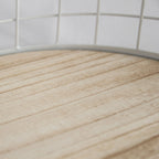 449 - Oval Metal & Wood Tray Porto Boutique