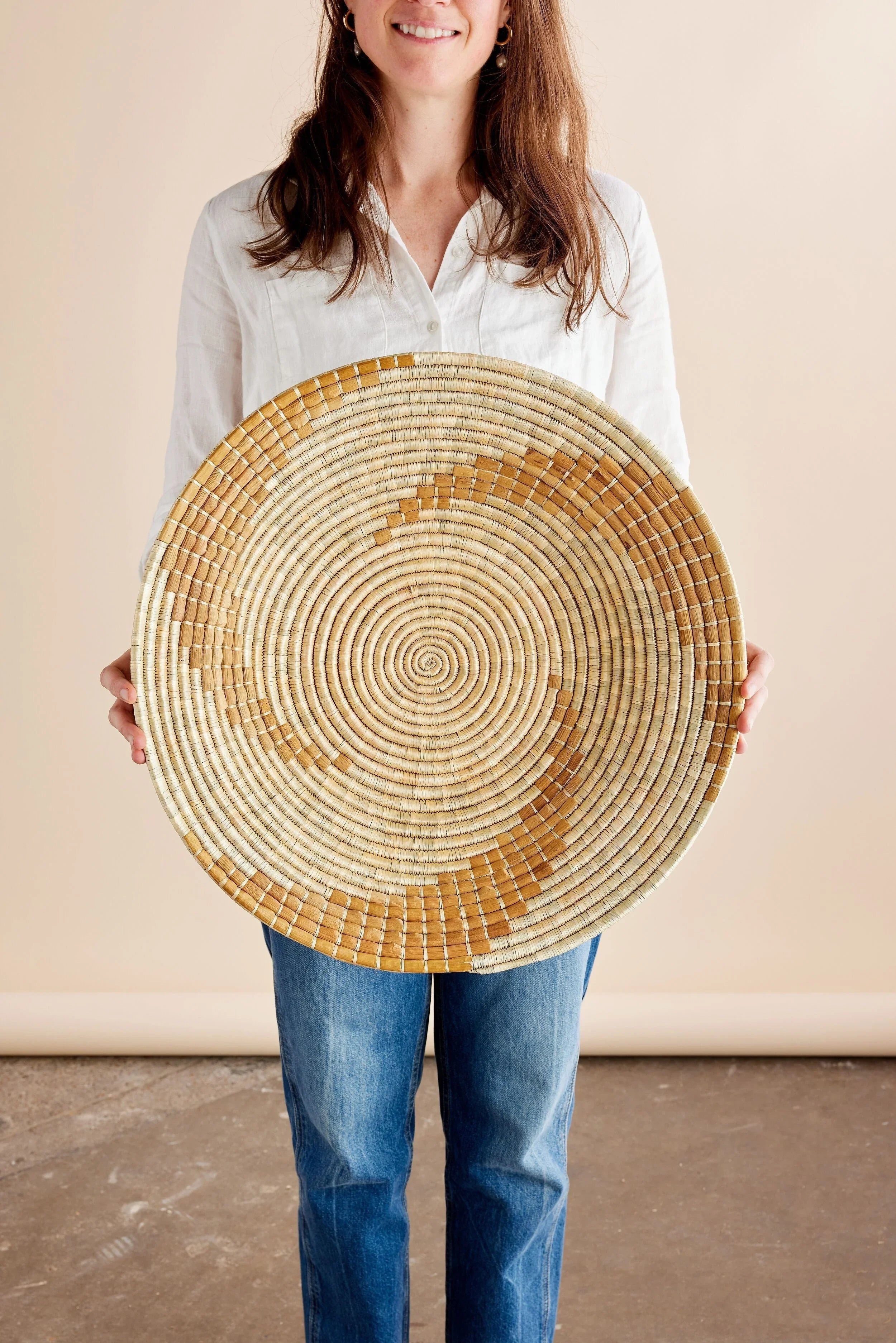Bahari Banana Bark Wall Basket Kanju Interiors