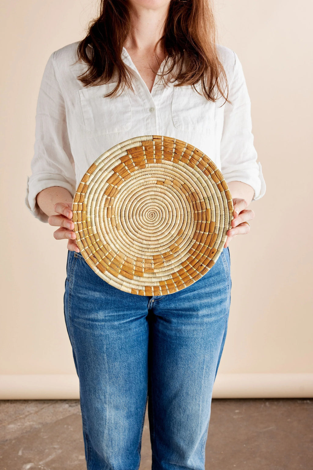 Bahari Banana Bark Wall Basket Kanju Interiors