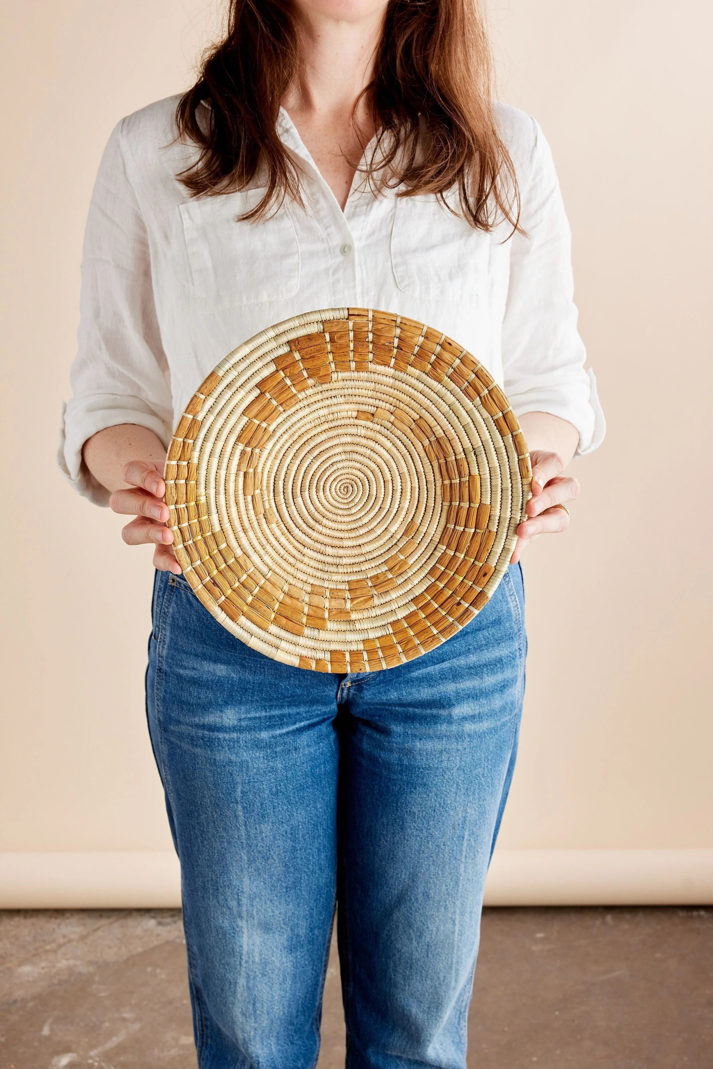 Bahari Banana Bark Wall Basket Kanju Interiors