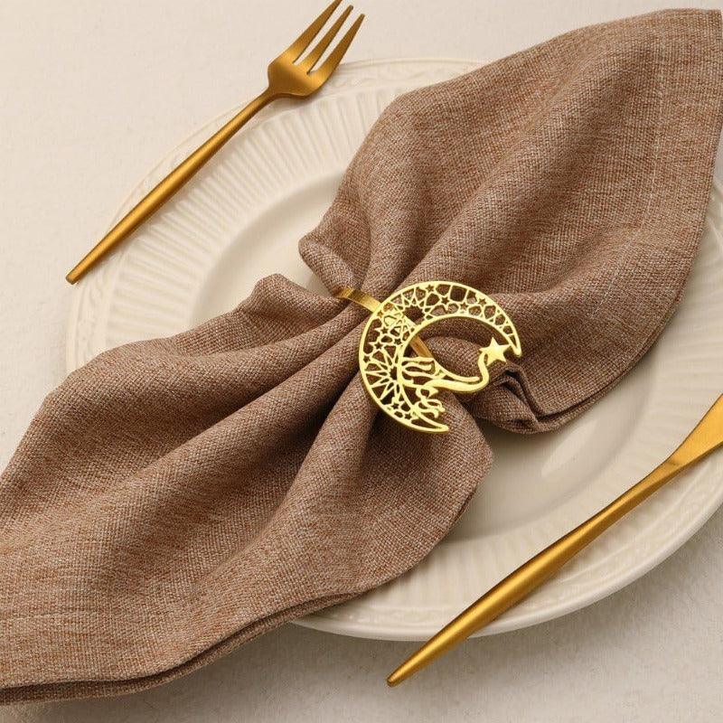 Napkin Rings - Moon Shaped Metal