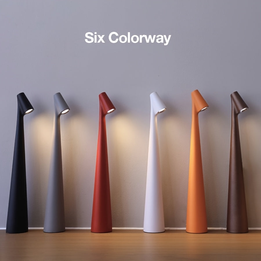 Modern LED Table Lamp with Touch Control - Rechargeable Battery-Powered Desk Light, Matte Black Finish & Adjustable Brightness for Home Office, Living Room, Bedroom Decor, Desk Lamp Rechargeable, Bedroom Lighting, Sleek Desig House Of Avana