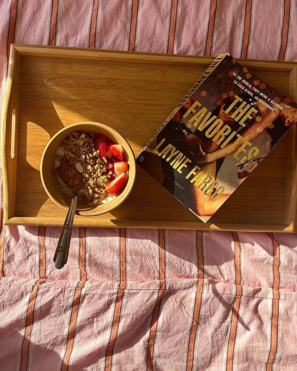 Minimal Stripe Bedding Set / Green Ever Lasting