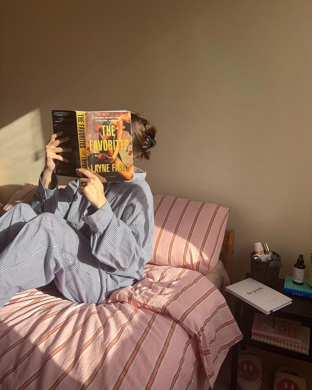 Minimal Stripe Bedding Set / Green Ever Lasting