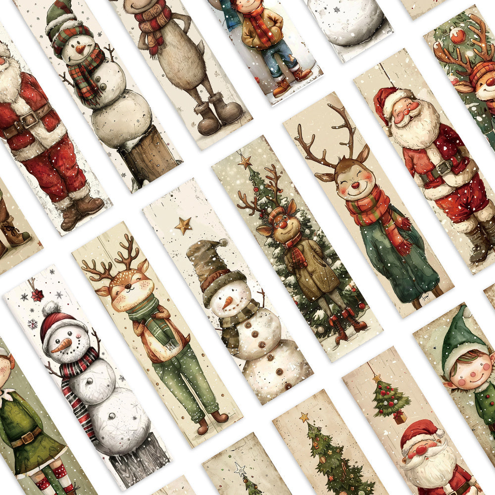 32pcs Cute Christmas Bookmarks, Q-Version Character Designs, Student Gifts for Back to School/Christmas Season or New Semester Start. Affordable & Unique Miniature Illustrated Aesthetic Markers – Perfect Teacher’s Day Pre House Of Avana