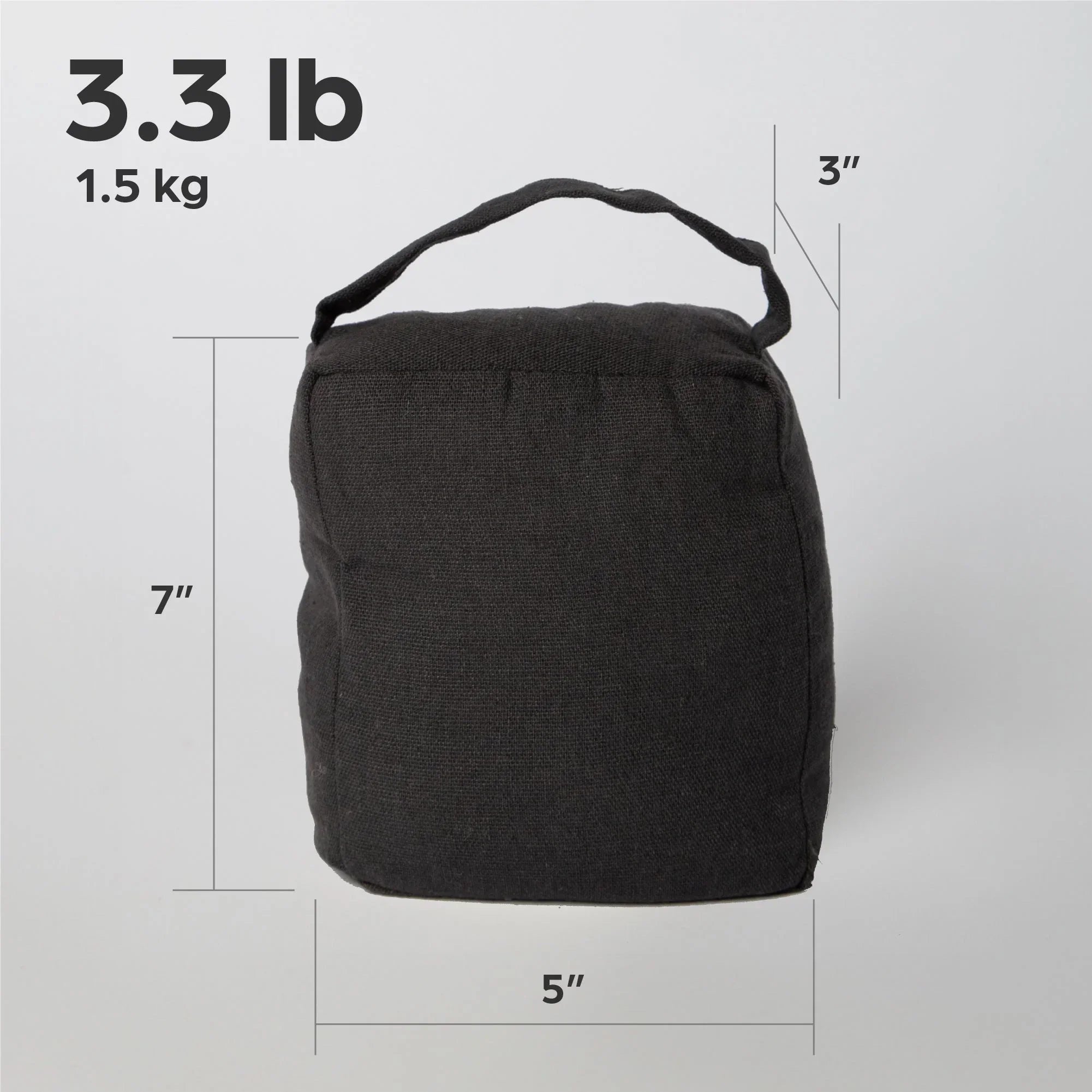 497 - Decorative Fabric Weighted Door Stopper for Home and Office, side view - House Of Avana