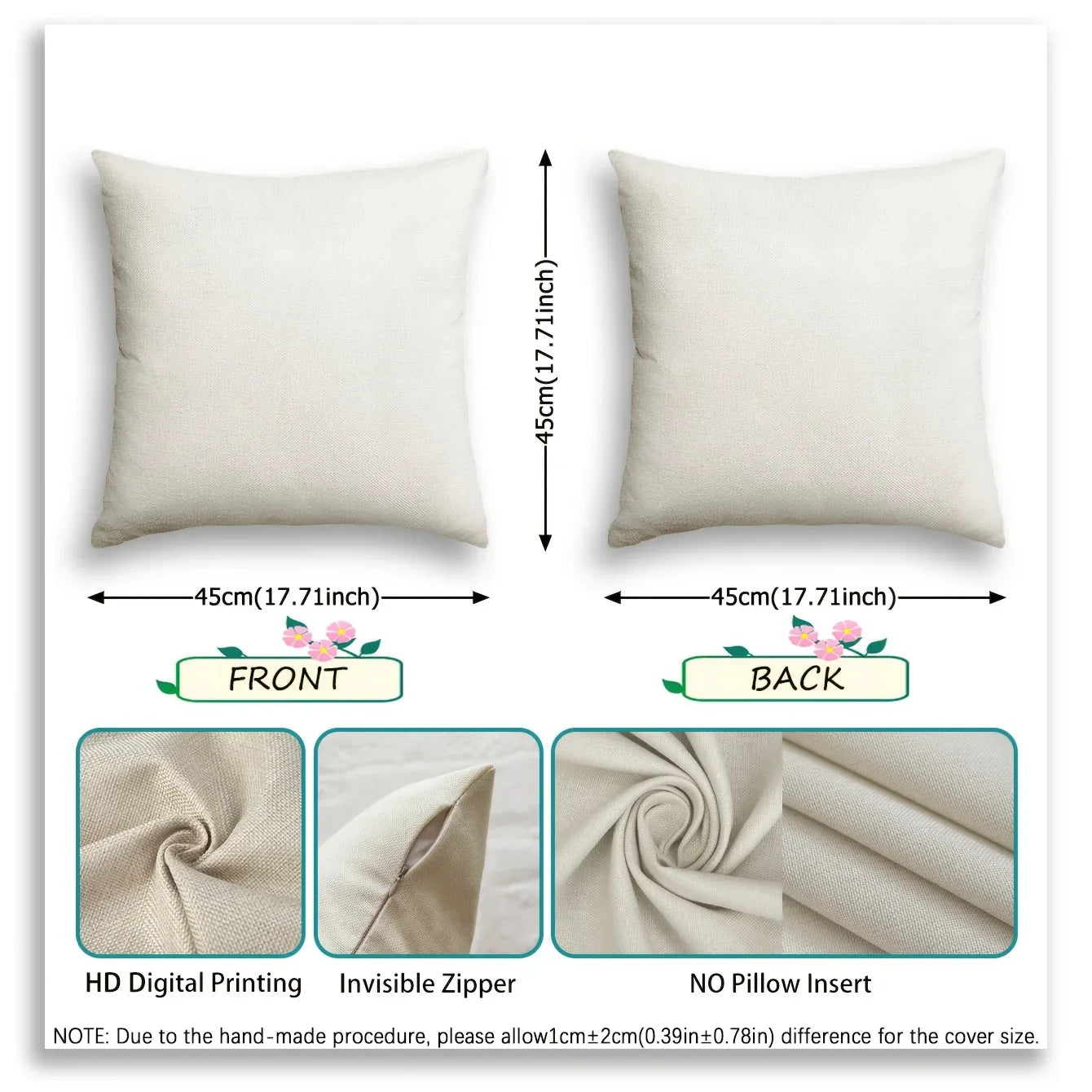 Pillow Covers - Ramadan Print Polyester 44cm