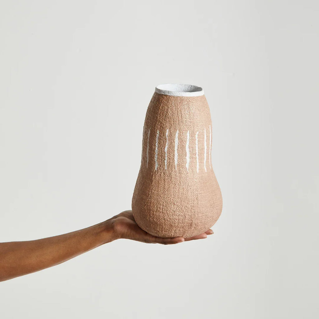 Ilen Eco-Friendly Recycled Paper Vase Kanju Interiors