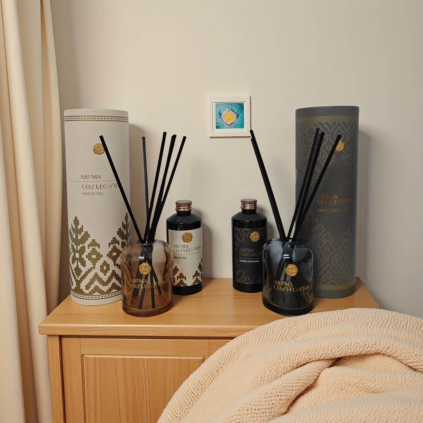 Premium Gift Set with 200ml/6.76oz Refill & Container, Includes Diffuser Sticks – Home Fragrance Oil Kit for Bathroom Deodorizing, Bedroom Scenting and Room Decoration in Living Rooms, Shelves or Offices to Enhance Indoor F House Of Avana