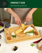Cheese Board w/knives, 16.5"x11" Royal Craft Wood