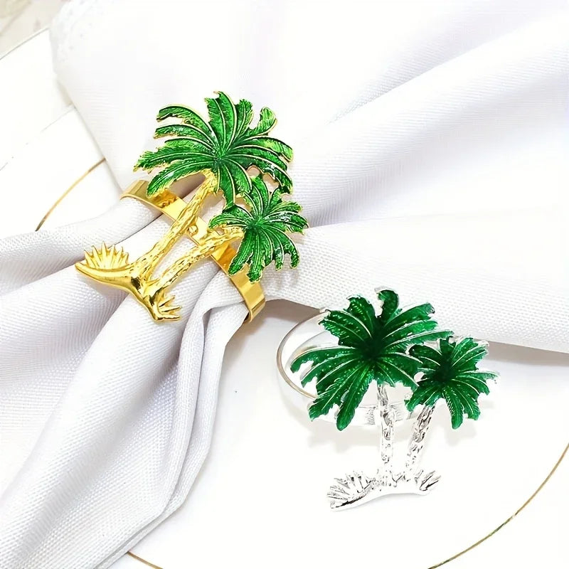 Napkin Rings - Hawaiian Coconut Tree Wooden Set