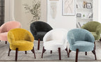 DYHOME 1pc Mid-Century Retro Modern Upholstered Lounge Chair Fabric Accent Chair Sturdy Wooden Frame Armchair, Living Room Bedroom Decoration House Of Avana