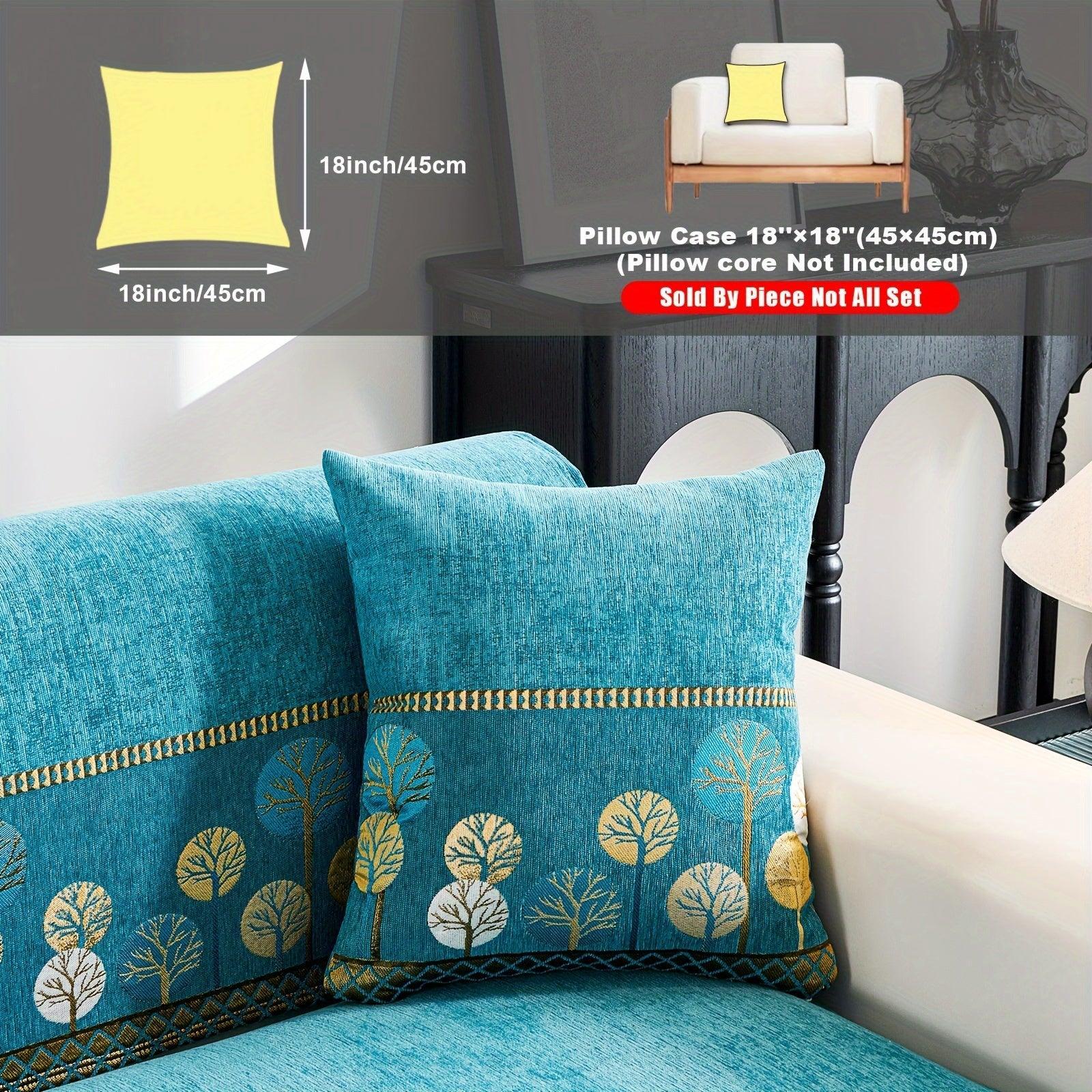 Pet Proof Couch Cover - Boho Chenille Sofa Cover with Tree Embroidery topspet