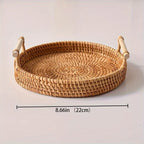 Handmade Rattan Trays - Fruit Plates, Heat-Resistant Mats