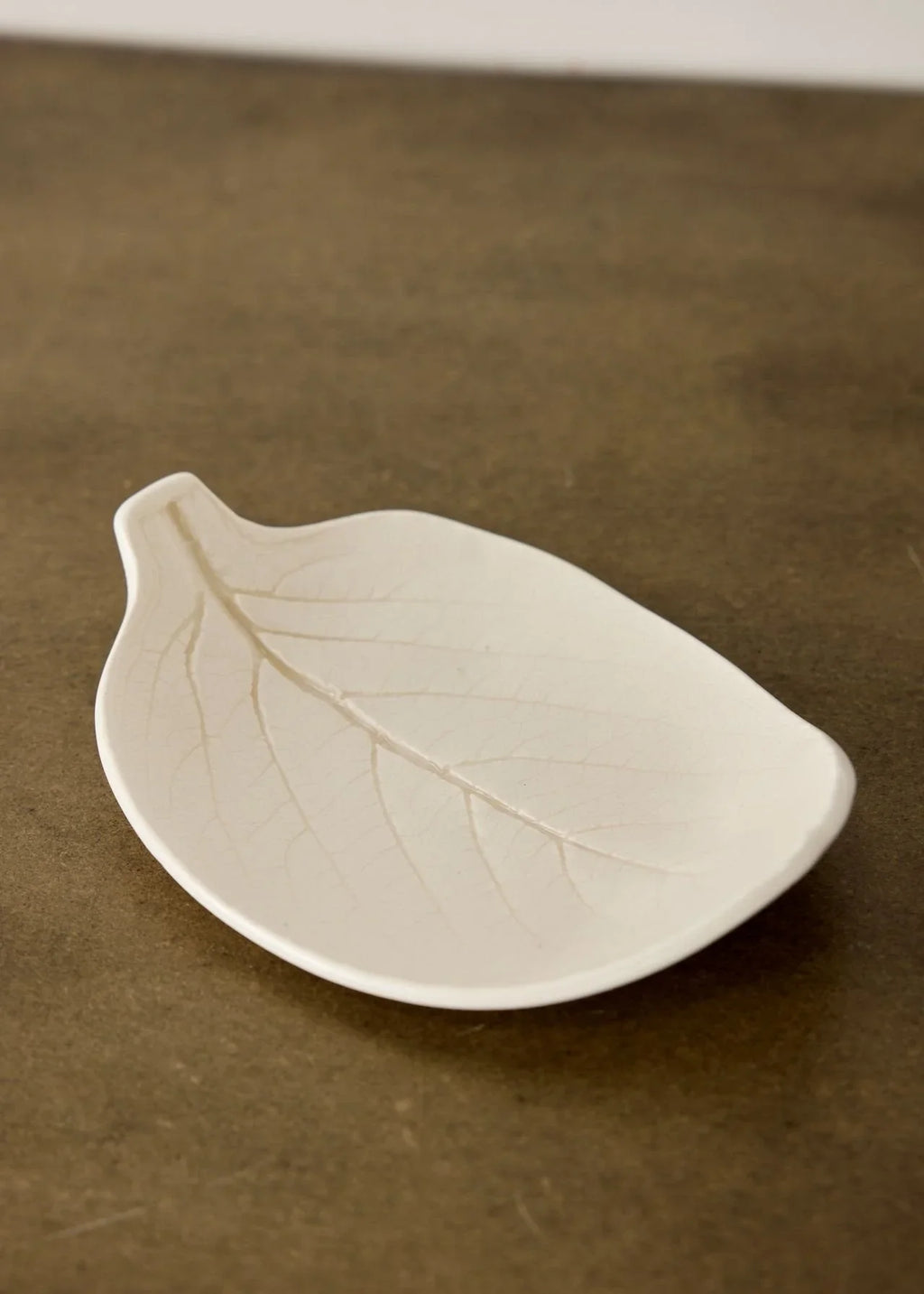 Porcelain Leaf Trinket Dish Kanju Interiors