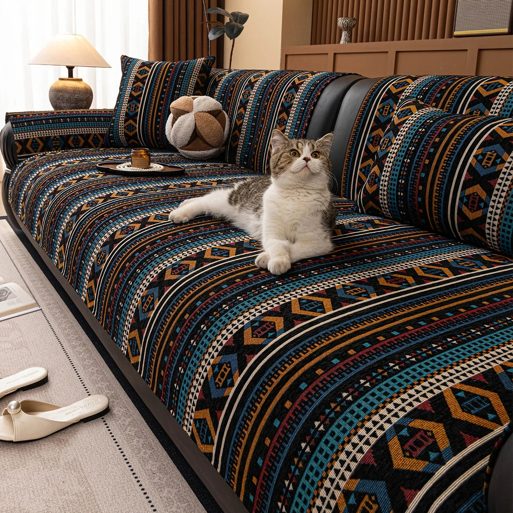 Sofa Cushion - Non-slip Chenille Geometric Multi-size