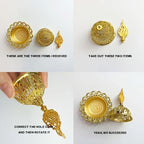 Golden Incense Burner - Elegant Tower Diffuser