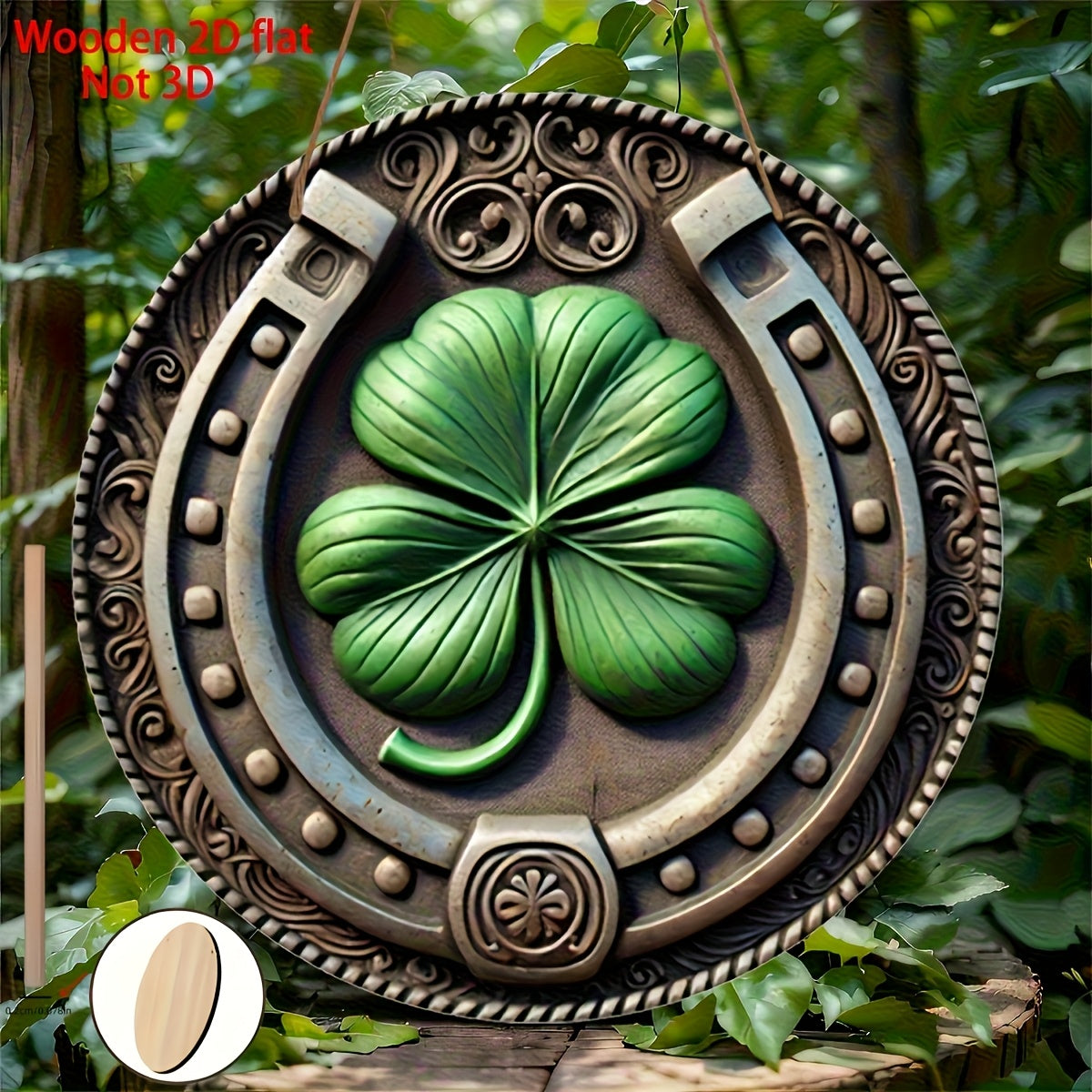 Wall Sign - Retro Wooden Green