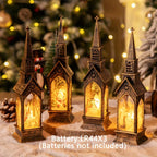 4pcs LED Electronic Candle Lights - Smart Holiday Decor with Realistic Flame Effect, Battery-Powered (Batteries Not Included) for Christmas, New Year, Autumn & Winter - Fireplace & Bedroom Night Lights, Festive Ornaments, Can House Of Avana