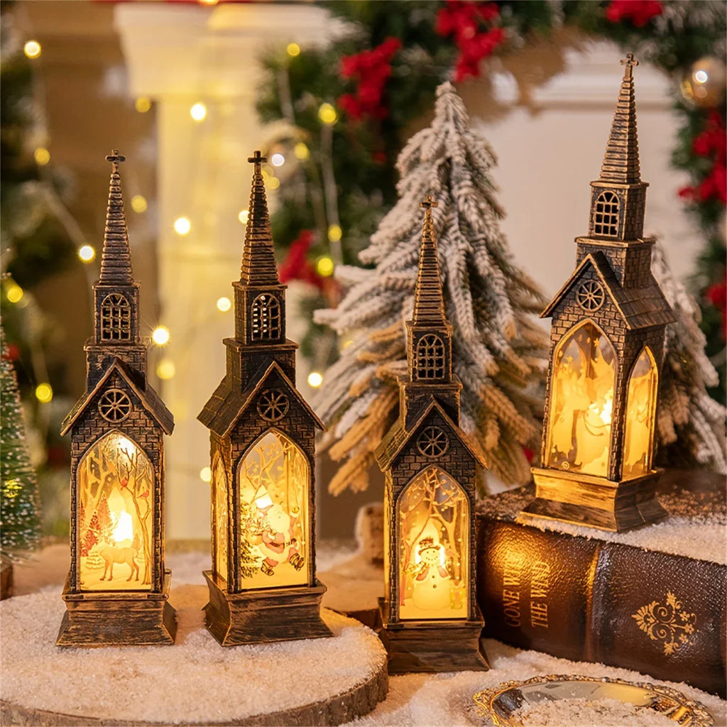 4pcs LED Electronic Candle Lights - Smart Holiday Decor with Realistic Flame Effect, Battery-Powered (Batteries Not Included) for Christmas, New Year, Autumn & Winter - Fireplace & Bedroom Night Lights, Festive Ornaments, Can House Of Avana