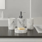 S Set of Marble Pattern, Ceramic Bathroom Toiletry Set, Mouthwash Cup, Toothbrush Cup, Lotion Bottle,... - House Of Avana [[SKU:HOA-TUM-003]]