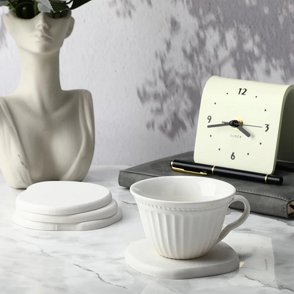 S Waterproof Quick-dry Coaster Set, Coffee Bar Desk Decor Essential, Stone Design Repels Stains, Fashion... - House Of Avana [[SKU:HOA-DSK-006]]