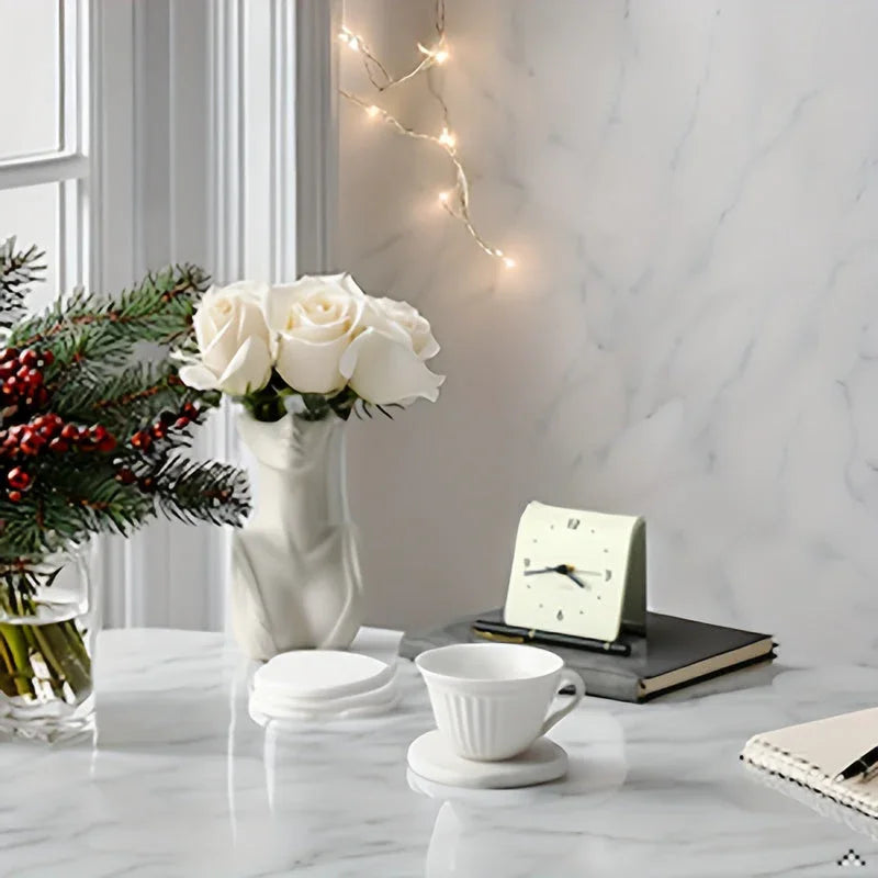 S Waterproof Quick-dry Coaster Set, Coffee Bar Desk Decor Essential, Stone Design Repels Stains, Fashion... - House Of Avana [[SKU:HOA-DSK-006]]