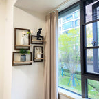 4pcs Wooden Wall Shelf Set - Modern Floating Shelves for Living Room Decor, Frame Display Boxes, No Electricity Required House Of Avana