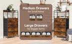 5-drawer Vertical Dresser with Spacious Storage - No Assembly Required Modern Fabric Tower Organizer... - House Of Avana