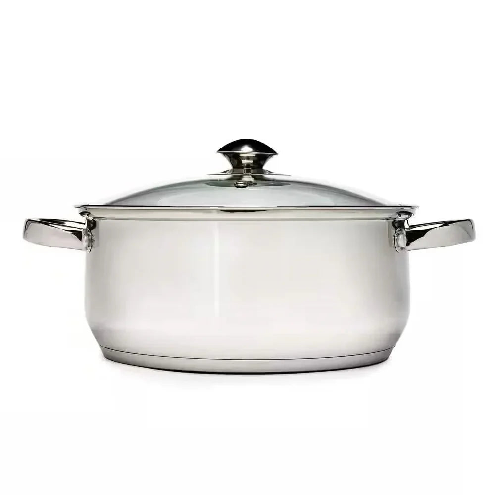 5-Quart Stainless Steel Dutch Oven with Glass Lid