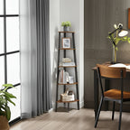 5-Tier Corner Shelf, Wood & Metal Frame House Of Avana