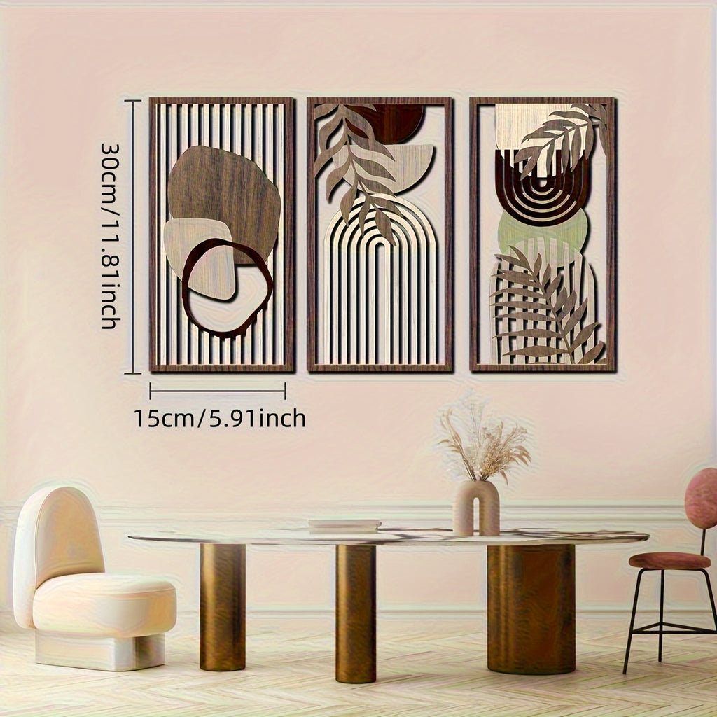 Wall Art - Abstract Wooden Sage Green Large