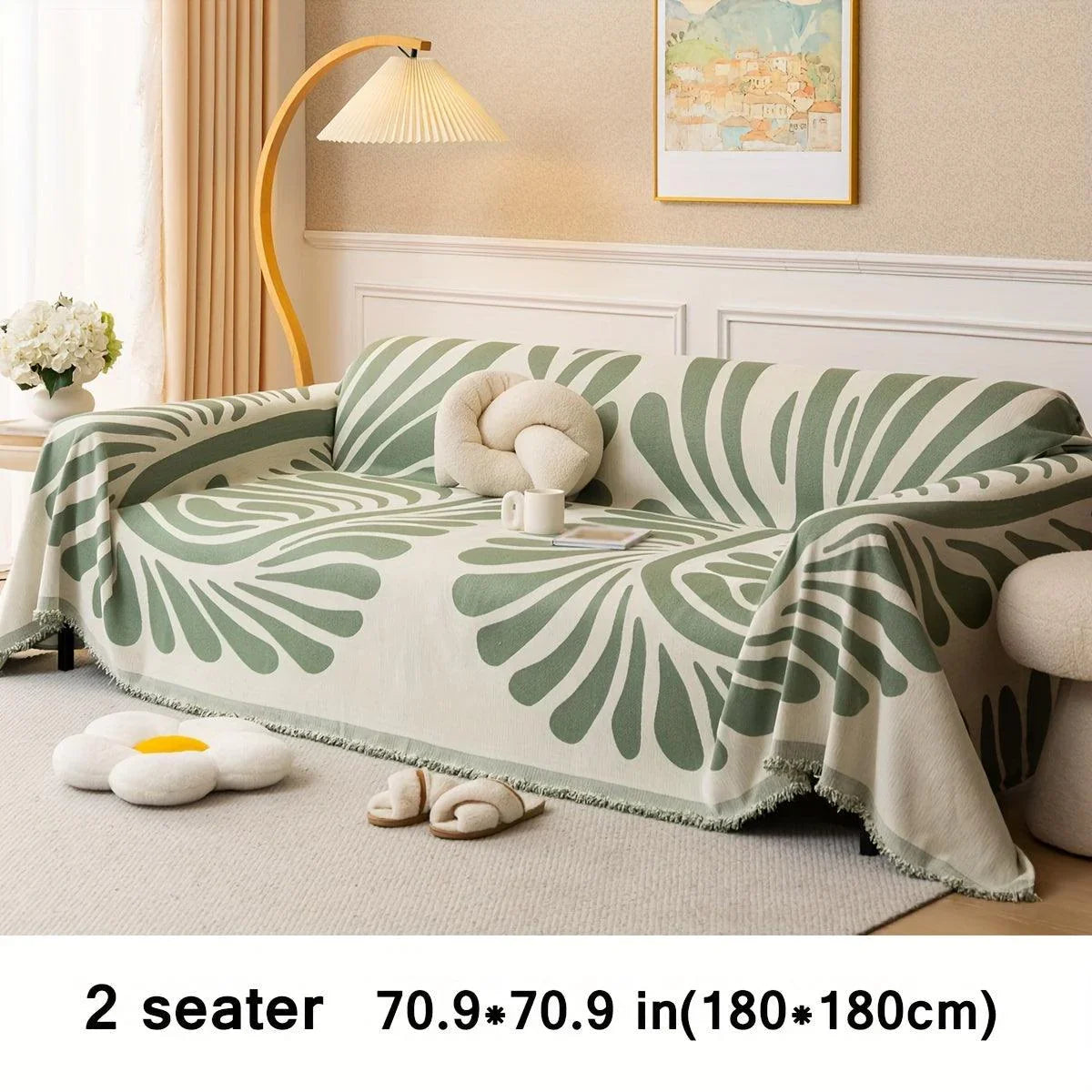 Versatile Chenille Sofa Cover - Pet-Friendly, Orange Dog Couch Cover topspet