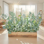 50pcs Realistic Artificial Eucalyptus & Flowers Set – 4 Leaf Types, Assorted Faux Greenery for Rustic DIY Floral Decor, Perfect for Weddings, Engagements, and Home Decor, Artificial Outdoor Flowers House Of Avana