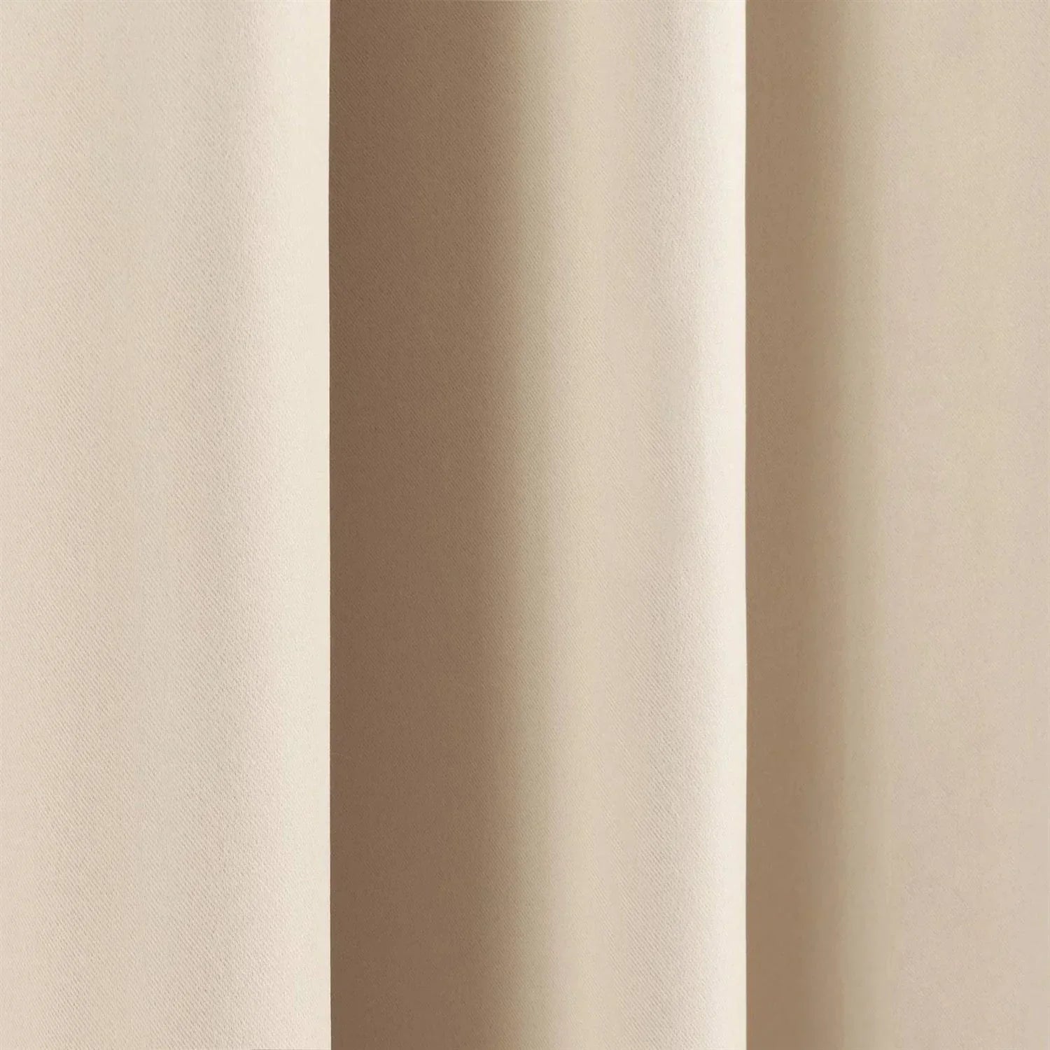 52 x 54 inch Solid Beige Cream Thermal Blackout Curtain Panels - Set of 2