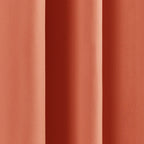 52 x 84 inch Solid Orange Apricot Thermal Blackout Curtain Panels - Set of 2