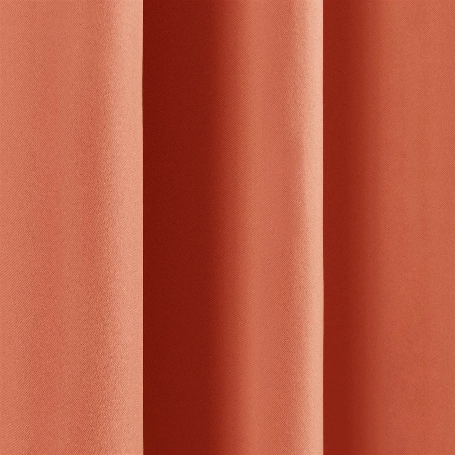 52 x 84 inch Solid Orange Apricot Thermal Blackout Curtain Panels - Set of 2