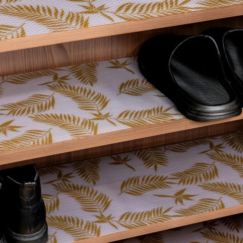 Refrigerator Pad - Non-Slip Golden Leaf Waterproof