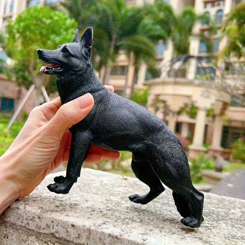 German Shepherd Dog Cognitive Decorative Figurine Realistic PVC Statue German Shepherd Dog Statue Military Style Action Doll Perfect Birthday Gift Dog Statue Static Solid Simulation Animal Dog Model House Of Avana