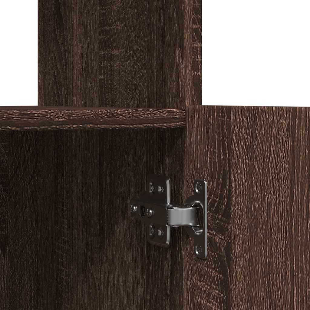 Furniture set, HighboardBrown Oak 92x33x140 cm Engineered Wood, Modern Minimalist, Art Deco, Ample Storage, Ergonomic, Multi-functional, Easy Installation withHardware Included, Suitable for Indoor/Outdoor, Housewarming Gift, House Of Avana