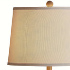 24" Farmhouse Table Lamp For Bedroom With USB Charging Port, 3-Way Dimmable Rustic Single Lamp, Resin Bedside Lamp With White Shade For Study, Living Room House Of Avana