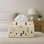 Tissue Holder - Islamic Golden White Lantern