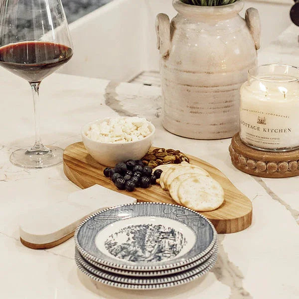 Marble and Wood Mushroom Cutting Board Decor Steals