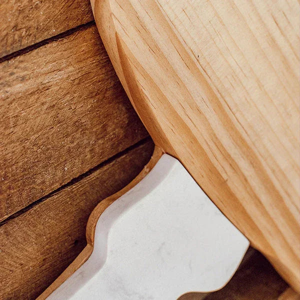 Marble and Wood Mushroom Cutting Board Decor Steals
